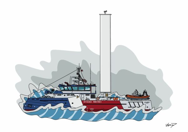Illustration Navire des Affaires Maritimes Patrouilleur Colbert