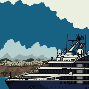 Illustration - dessin - Paquebot Dumont d'Urville Ponant